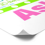 Personalisierte Pastel Dancer Words Typografie Poster (Ecke)