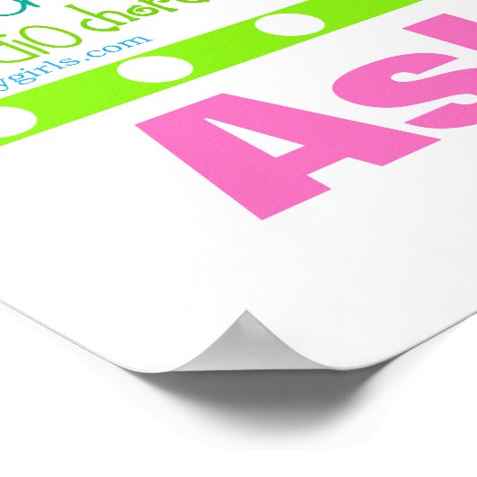 Personalisierte Pastel Dancer Words Typografie Poster (Ecke)