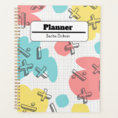 Personalisierte Pastel Doodle Planer (Vorderseite)