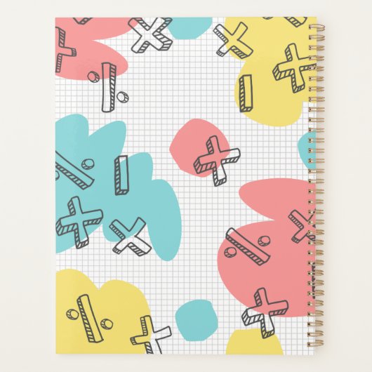 Personalisierte Pastel Doodle Planer (Rückseite)