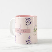 Personalisierte Pastel Elegante Lavendel Pastel Zweifarbige Tasse (Vorderseite Links)