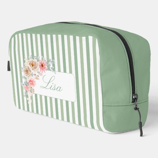 Personalisierte Pastel Grüne Kosmetiktüte Waschbeutel (Rechte Ecke)