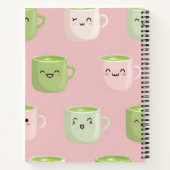 Personalisierte Pastel Kawaii Matcha Teemuster Notizblock (Rückseite)