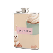 Personalisierte Pastel Macarons & Almond Muster Flachmann (Links)
