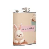 Personalisierte Pastel Macarons & Almond Muster Flachmann (Rechts)