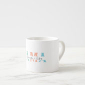 Personalisierte Pastel MAMA Muttertagsgeschenk | Espressotasse (Vorderseite Rechts)