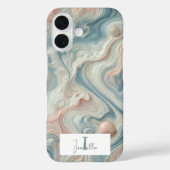 Personalisierte Pastel Marble iPhone Case (Rückseite)