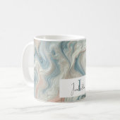 Personalisierte Pastel Marble Klassische Tasse (Vorderseite Links)