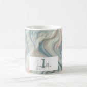 Personalisierte Pastel Marble Klassische Tasse (Mittel)