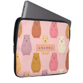 Personalisierte Pastel Niedlich Capybara Muster Laptopschutzhülle (Vorne Rechts)