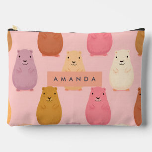 Personalisierte Pastel Niedlich Capybara Muster Zubehörtasche