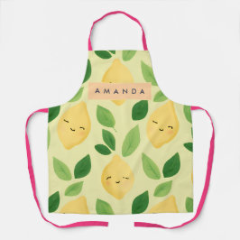 Personalisierte Pastel Niedlich Lemon Muster Schürze