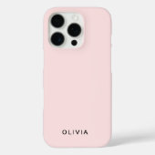 "Personalisierte Pastel Pink iPhone Case mit benut (Rückseite)