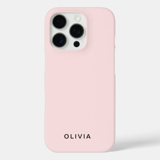 "Personalisierte Pastel Pink iPhone Case mit benut (Rückseite)