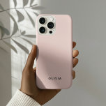 "Personalisierte Pastel Pink iPhone Case mit benut<br><div class="desc">Fügen Sie mit diesem personalisiert pastellrosa iPhone eine Touch Eleganz zu Ihren täglichen Essentials hinzu. Mit einem sanften, stilvollen Rosa-Hintergrund und Ihrem individuelle Name in einem schicken Schriftart ist dieses Gehäuse perfekt geeignet, um Ihren einzigartigen Stil zu zeigen. Es ist für Schönheit und Langlebigkeit konzipiert und bietet einen hervorragenden Schutz...</div>