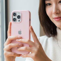 Personalisierte Pastel Pink iPhone Case mit benutz