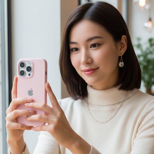 Personalisierte Pastel Pink iPhone Case mit benutz iPhone Hülle