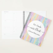 Personalisierte Pastel Pinselstriche Lehrstunde Planer (Anzeige)