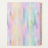 Personalisierte Pastel Pinselstriche Lehrstunde Planer (Rückseite)