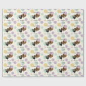 Personalisierte Pastel Polka Dot mit Fotos und Nam Geschenkpapier (Flach)