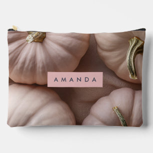Personalisierte Pastel Pumpkin mit Goldsteg Zubehörtasche