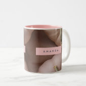 Personalisierte Pastel Pumpkin mit Goldsteg Zweifarbige Tasse (VorderseiteRechts)