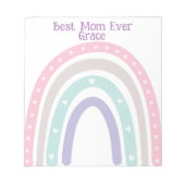 Personalisierte Pastel Rainbow Boho zurück in die  Notizblock (Vorderseite)