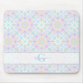 Personalisierte Pastel Rainbow Floral Mandala gete Mousepad (Vorne)
