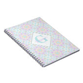 Personalisierte Pastel Rainbow Floral Mandala gete Notizblock (Rechte Seite)