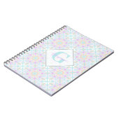 Personalisierte Pastel Rainbow Floral Mandala gete Notizblock (Linke Seite)