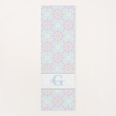 Personalisierte Pastel Rainbow Floral Mandala gete Yogamatte (Vorderseite)