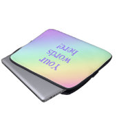 Personalisierte Pastel Rainbow Gradient Laptopschutzhülle (Vorne Knopf)