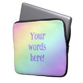 Personalisierte Pastel Rainbow Gradient Laptopschutzhülle (Vorderseite Links)