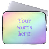 Personalisierte Pastel Rainbow Gradient Laptopschutzhülle (Vorderseite)