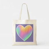 Personalisierte Pastel Rainbow Herztote Tasche (Rückseite)