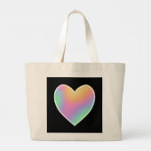 Personalisierte Pastel Rainbow Herztote Tasche (Rückseite)
