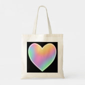 Personalisierte Pastel Rainbow Herztote Tasche (Rückseite)