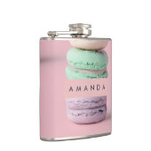 Personalisierte Pastel Rainbow Macaron Flachmann (Rechts)