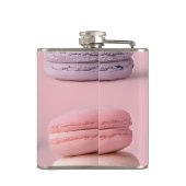 Personalisierte Pastel Rainbow Macaron Flachmann (Rückseite)