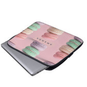Personalisierte Pastel Rainbow Macaron Laptopschutzhülle (Vorne Knopf)