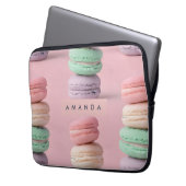 Personalisierte Pastel Rainbow Macaron Laptopschutzhülle (Vorderseite Links)