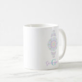 Personalisierte Pastel Rainbow Ornamental Dot Mand Kaffeetasse (VorderseiteRechts)