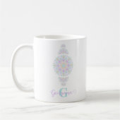 Personalisierte Pastel Rainbow Ornamental Dot Mand Kaffeetasse (Links)