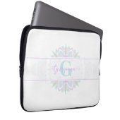 Personalisierte Pastel Rainbow Ornamental Dot Mand Laptopschutzhülle (Vorne Rechts)