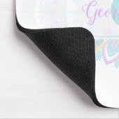 Personalisierte Pastel Rainbow Ornamental Dot Mand Mousepad (Ecke)