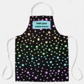 Personalisierte Pastel Rainbow Polka Dot Schürze (Vorderseite)