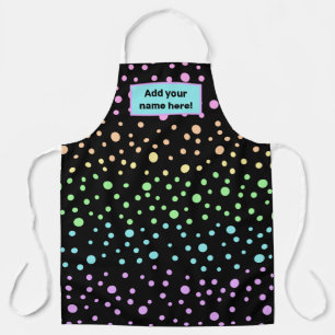 Personalisierte Pastel Rainbow Polka Dot Schürze