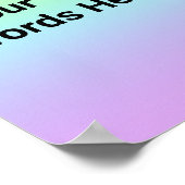 Personalisierte Pastel Rainbow Poster (Ecke)