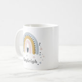 Personalisierte Pastel-Rainbow-Tasse Kaffeetasse (Vorderseite Links)