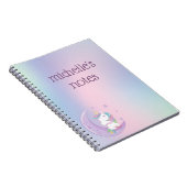 Personalisierte Pastel Rainbow Unicorn Notizblock (Rechte Seite)